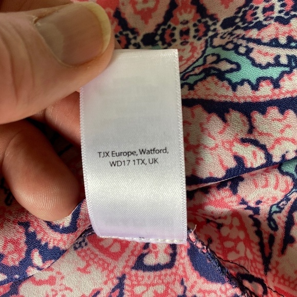 Paraphrase Women's Pink‎ / Blue Abstract Boho Tunic Tank Top Size Small - Picture 9 of 12